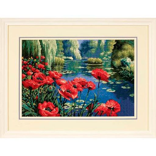 Набор для вышивания DIMENSIONS 20066 Маки на берегу озера 28 x 41 см