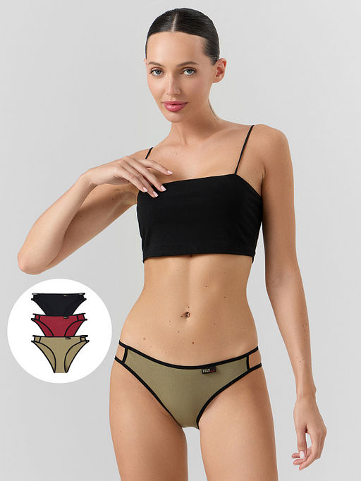 Трусы слипы женские в наборе, 3 шт