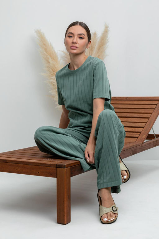 VERY NEAT _ ЕВТ 4110/зеленый мох брюки жен  фото 4