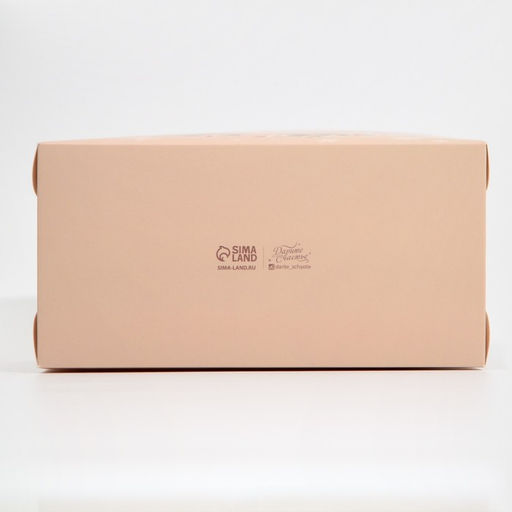 Цена за 5 шт. Коробка для капкейка «Розовый новогодний тренд», 16×8×10 см