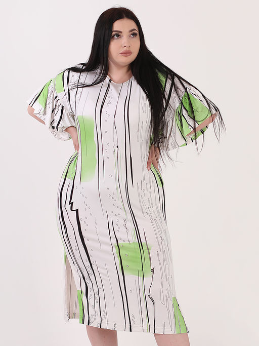 Платье летнее длинное из хлопка - Almond фото 3