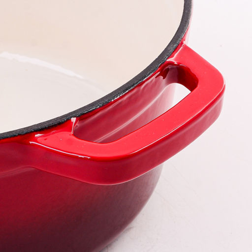 40630 Кастрюля чугун 3,6 л эмаль/покрытие красная MB (х2) - Mayer&boch фото 5