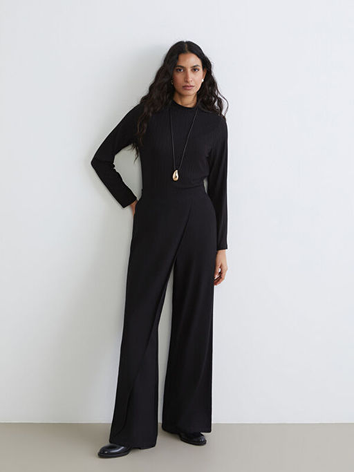 Loose Fit Geni? Pa?a Kad?n Pantolon