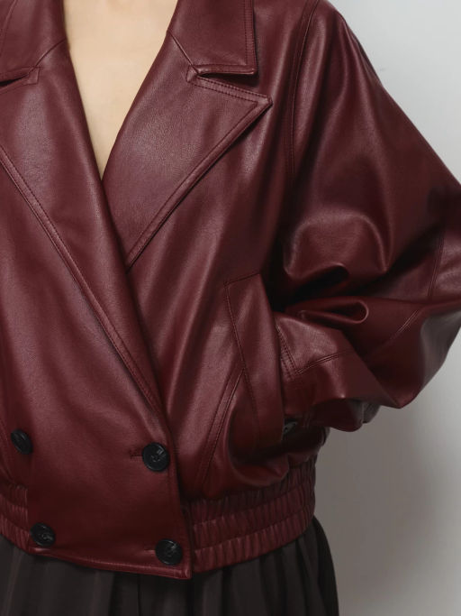 Куртка-бомбер из искусственной кожи с отложным воротником ZR2604102201-76 / Zarina  фото 5