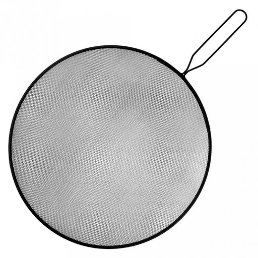 "Блэк" Крышка-сито "Брызгоулавливатель" д33см, металл/окрашенный, цвет - черный, длинная металлическая ручка 14,3см, в п/эт пакете (Китай)