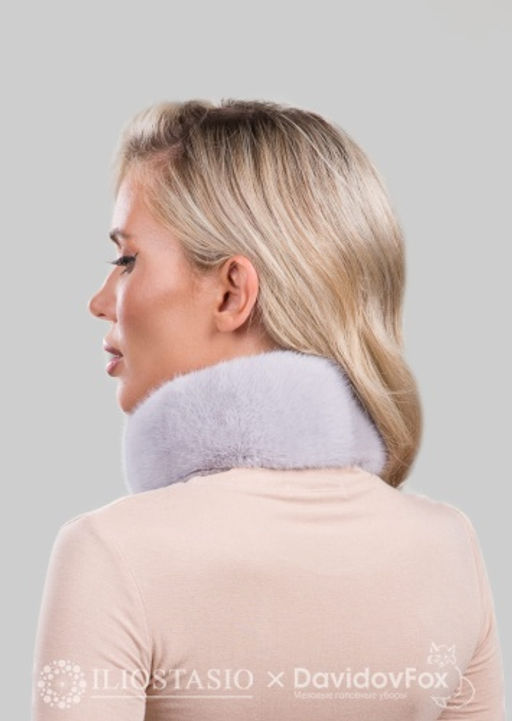 Шарф-воротник экомех сапфир