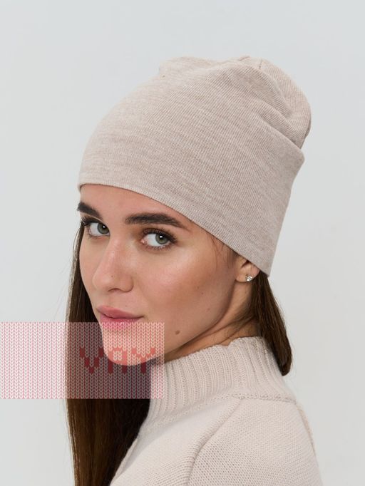 Шапка женская 5232-8436. 133 св.бежевый