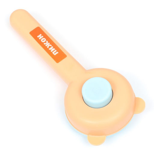 Пуходёрка пластиковая Кошка с функцией самоочистки, 8,5 х 20 см, оранжевая - Пижон фото 2