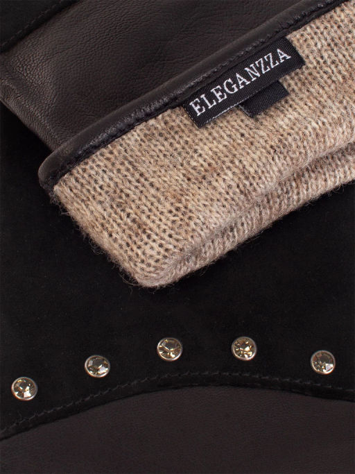 Перчатки женские ш+каш. IS01334 black - Eleganzza фото 8