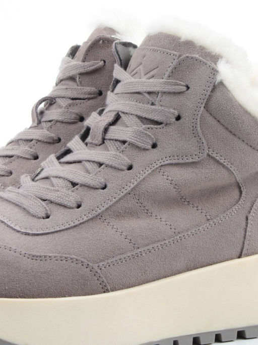 04-PAML08-3Z GRAY Ботинки зимние женские (натуральная замша, 100% шерсть, натуральный мех)