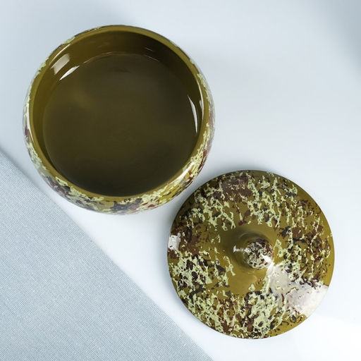 Набор для холодца Борисовская керамика «Малахит», 900 мл, 16.5×23 см, керамика, зелёный