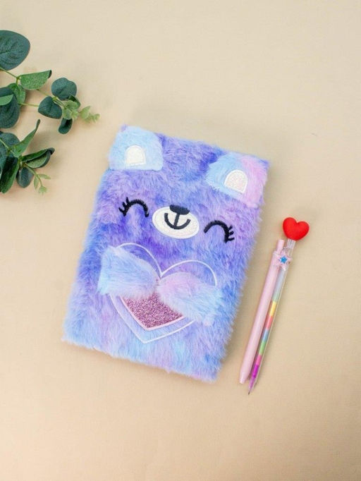 Блокнот плюшевый Love mouse, blue mix, 21,5х15см, плотность 70 гр.