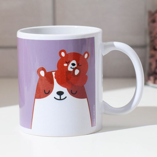 Кружка сублимация Люблю тебя, братик! мишки, 320 мл, с нанесением - Дарим Красиво фото 3