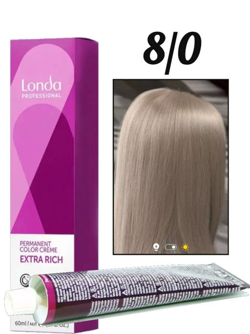 Стойкая краска 8/0 светлый блонд LondaColor