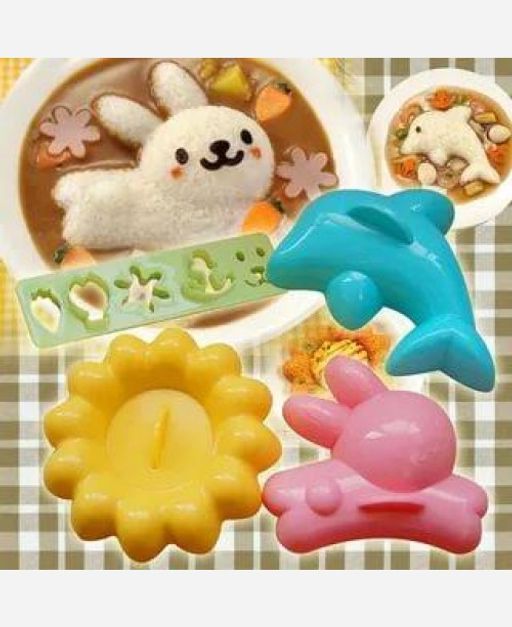 Формы для риса и др гарниров, набор Заяц+Дельфин+Подсолнух. 9046188 - Yiwu youda import & export co фото 6