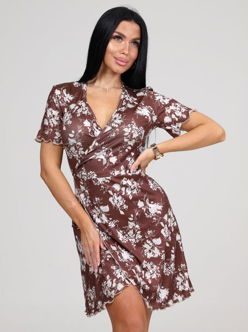 156 ЖЕНСКИЙ ХАЛАТ (Коричневый) - А-дина фото 3