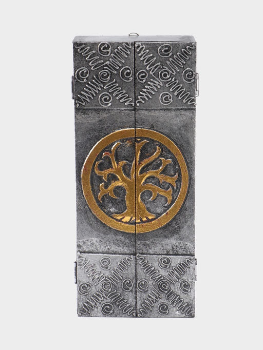 Ключница «Древо», 6 крючков, 14×7×32 см, МДФ, серебристая