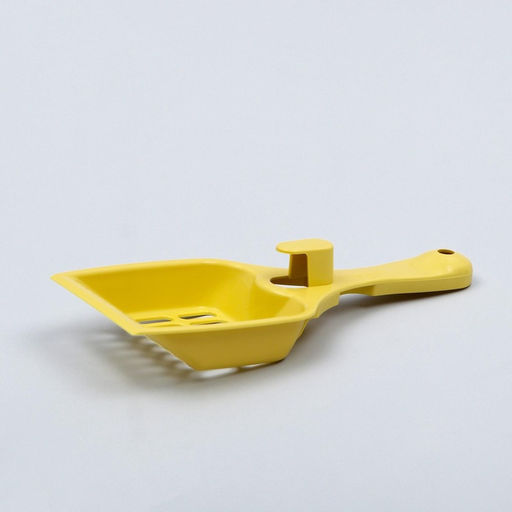 Цена за 4 шт. Совок для кошачьего туалета, 22.5×9.5×4 см, пластик, светло-жёлтый