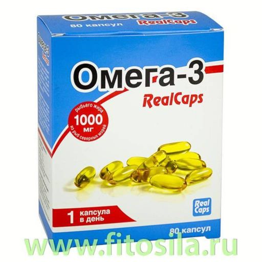 Омега-3 RealCaps, № 80 капсул х 1,4 г (блистер)