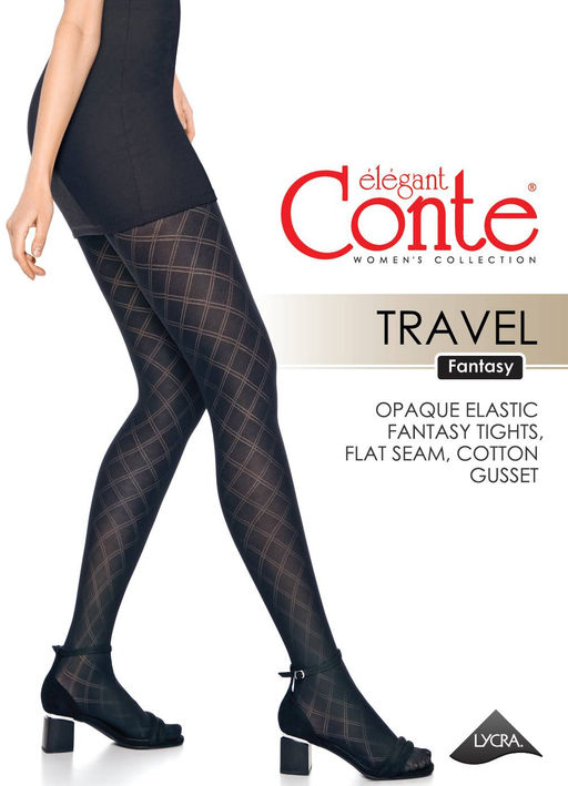 Колготки фантазийные CONTE TRAVEL Колготки с геометрическим рисунком nero - Conte elegant фото 4