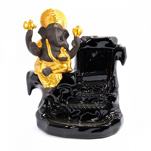 Подставка под стелющиеся благовония Ганеш - символ процветания через мудрость - Сандаловый дом фото 4