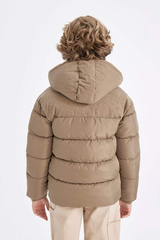 Водоотталкивающее пальто с капюшоном для мальчика - Defacto фото 7
