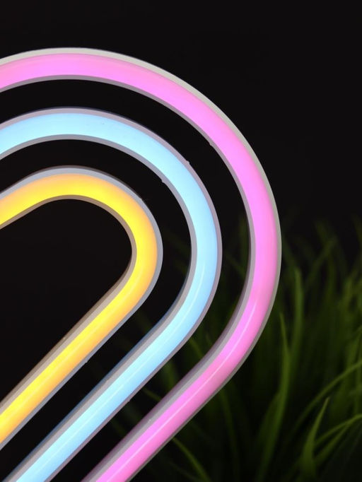 Неоновый LED ночник настольный "Native hearts", свечение mix (28*23 см)