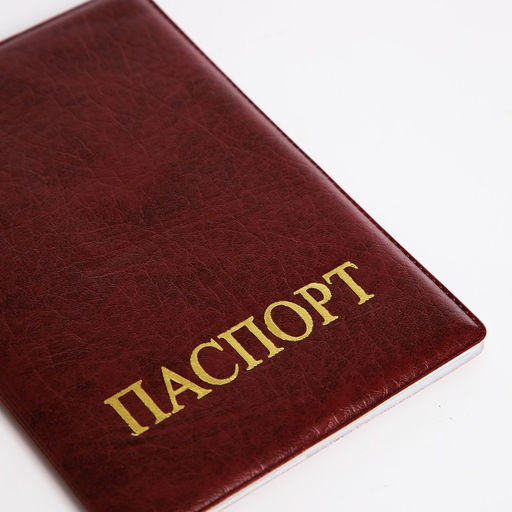 Цена за 2 шт. Обложка для паспорта, искусственная кожа, тиснение золотого цвета, бордовая