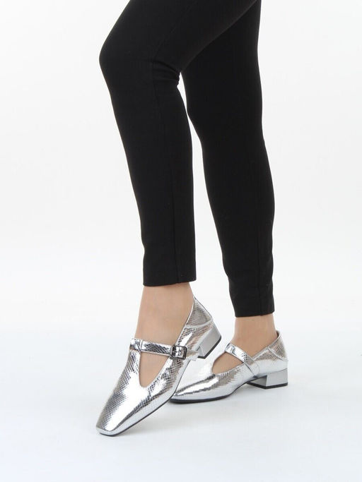 06-B68A-120U GREY/SILVER Туфли женские (натуральная кожа)