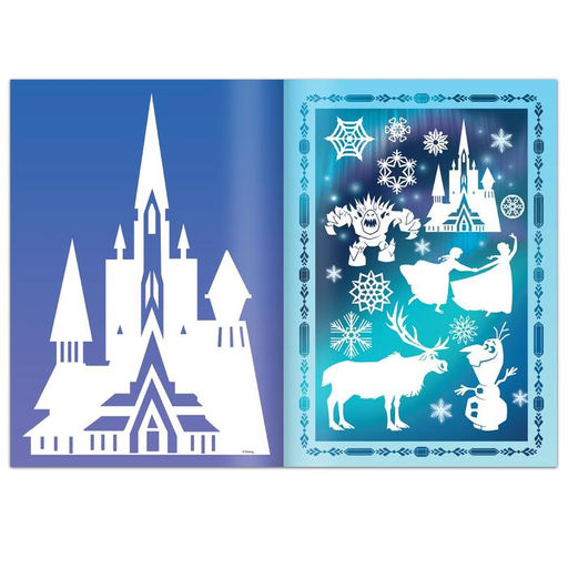 Набор книжек-вырезалок Новогодние украшения для окон, 2 шт. по 24 стр., А4, Холодное сердце - Disney фото 3
