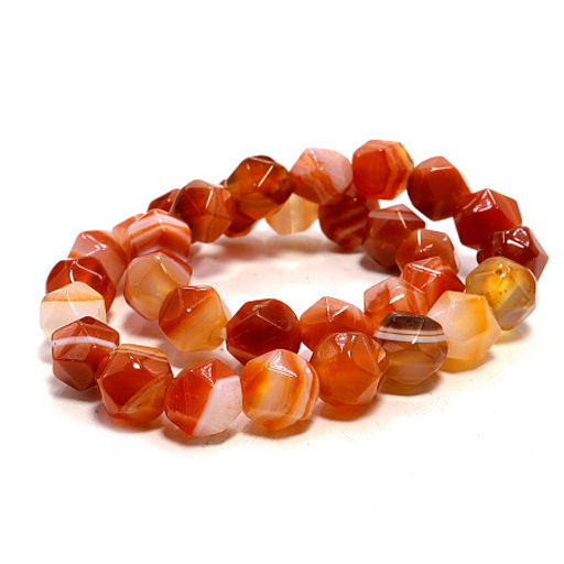Браслет из камня 6мм с огранкой Сердолик помогает находить людям свою половинку и дарует счастье