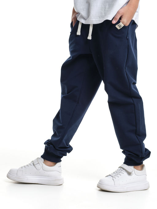 Брюки для мальчика штаны спортивные школьные 22-9829 синий - Mini maxi фото 2