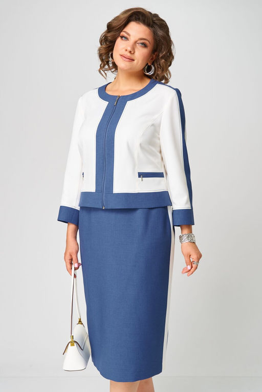 Костюм Aira Style 24124 молочно-синий