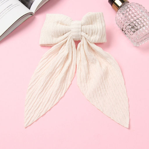 Цена за 2 шт. Заколка - автомат для волос «Джулия», жатка, 21×12 см, молочная