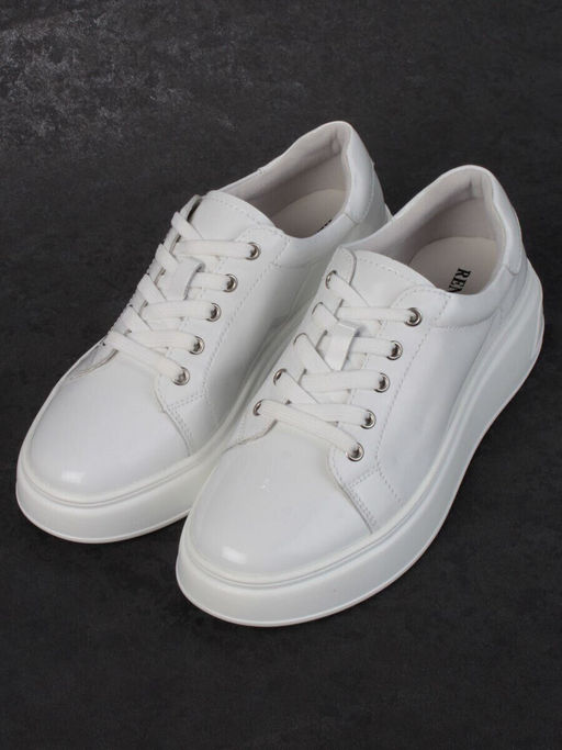 05-PDD215-2 WHITE Кроссовки женские (натуральная кожа)