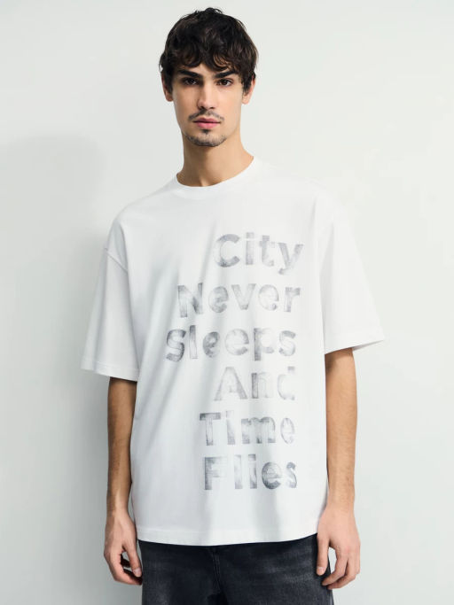 Футболка relax fit с принтом / Zarina  фото 4