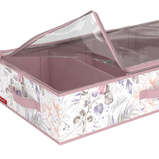 Кофр для хранения обуви со съемными перегородками, 4 секции, 70*35*15 см, BOTANIC LILAC, шт - Valiant фото 3