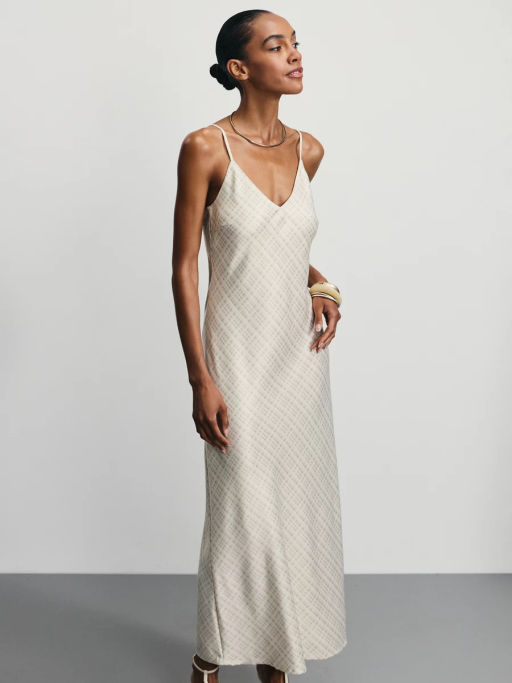 Атласное платье на бретелях / Zarina