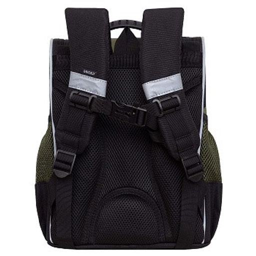 RAm-385-8 Рюкзак школьный с картхолдером на держателе и мешком для обуви - Grizzly фото 4