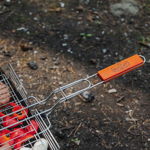 Решётка-гриль Maclay, универсальная, хромированная сталь, 56x31 см, рабочая поверхность 31x26 см фото 6