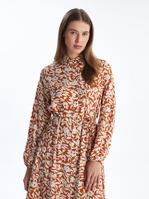 ?i?ekli Kad?n G?mlek Elbise