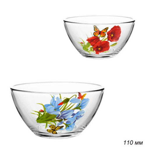 Салатник 110 мм Цветы / 1322/1323 /уп 36/ - Галеонтрейд фото 3