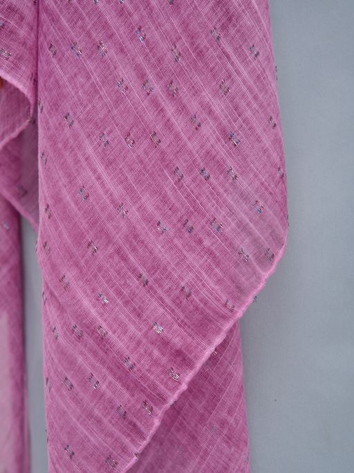 Лен с хлопком . Большой, красивый двусторонний палантин с необычной выработкой по всему полотну изде - Tantino фото 5