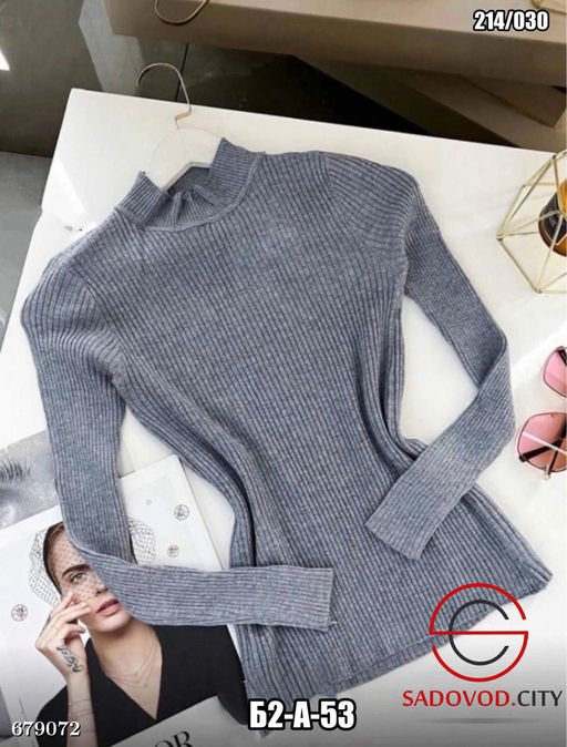 Женская однотонная водолазка