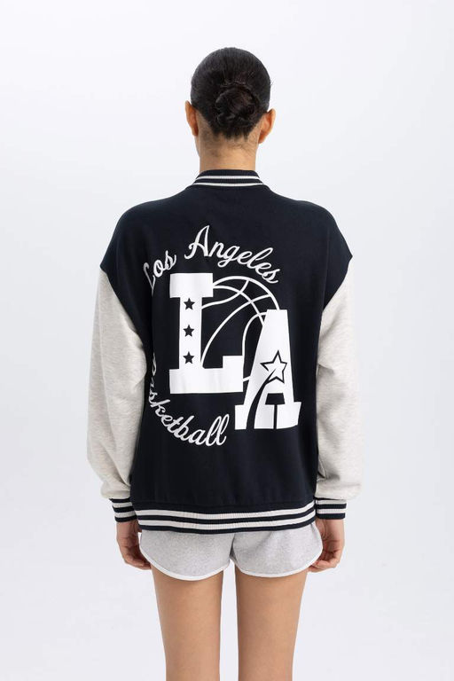 DeFactoFit Толстый кардиган-бомбер с воротником-бомбером оверсайз и карманами фото 9