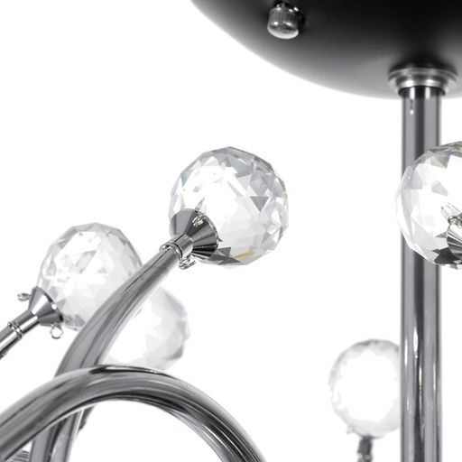 Светильник потолочный BayerLux «Марианна», люстра 8хЕ27, 40 Вт, чёрный, 77×77×33 см