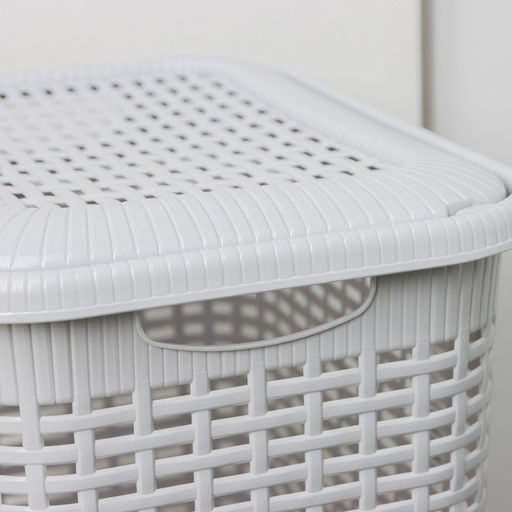 Корзина бельевая, 30 л, 38×26×46 см, с крышкой, МИКС