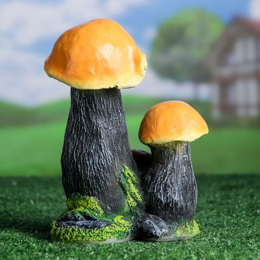 Садовая фигура из полистоуна «Грибык», 15×12×20 см