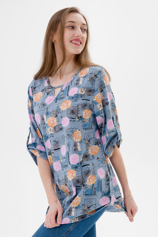 Туника женская из кулирки Полина астра - Амадэль фото 12