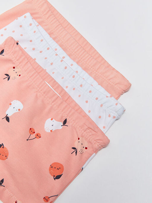 Beli Lastikli Bask?l? K?z Bebek Boxer 3l? - Waikiki фото 3